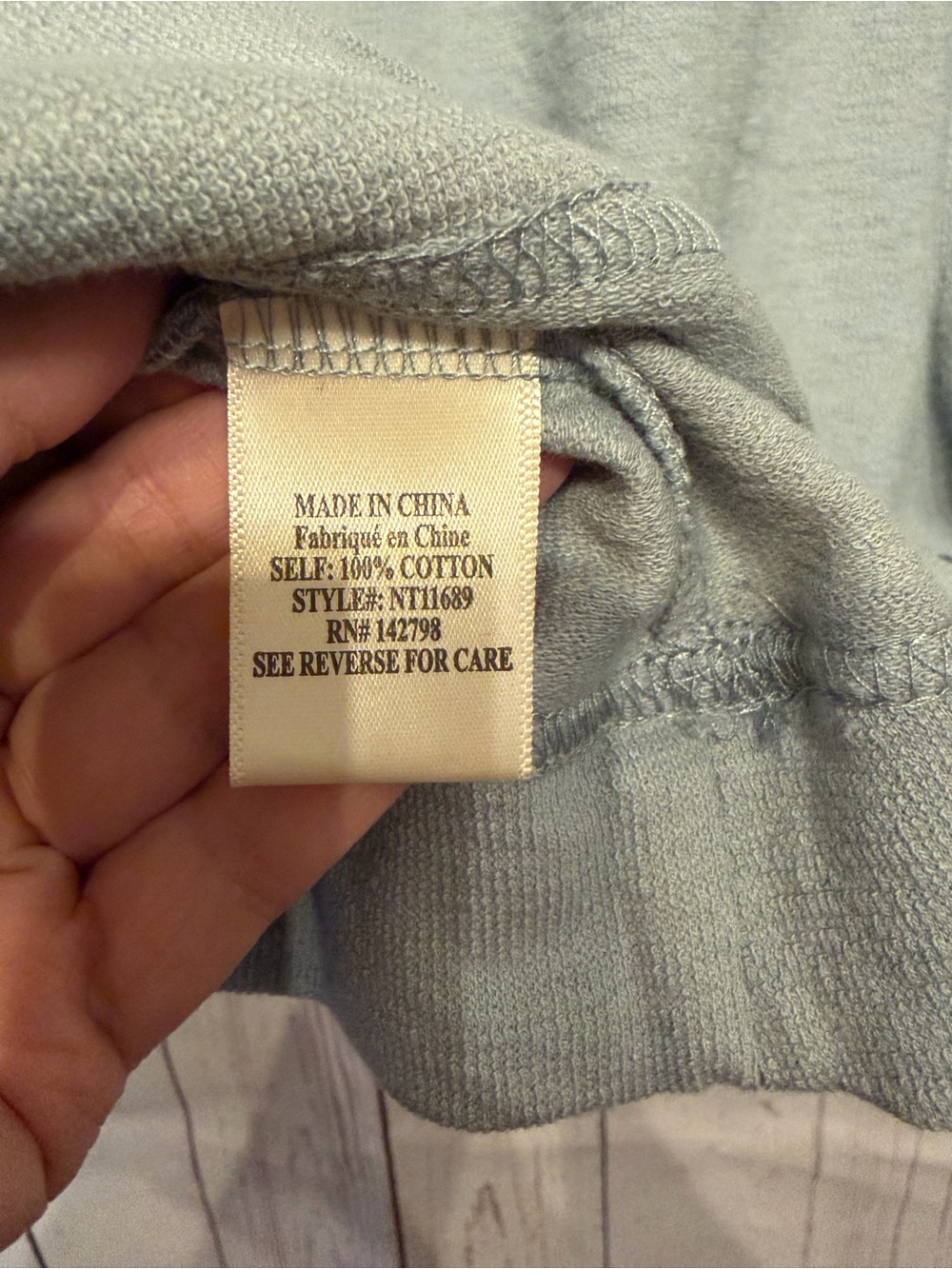 New In Women's Light Blue Pullover Hoodie - Picture 4 of 6